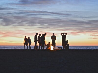 beach bonfire