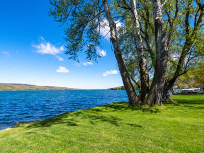 Honeoye Lake in the Fingerlakes Region of new York