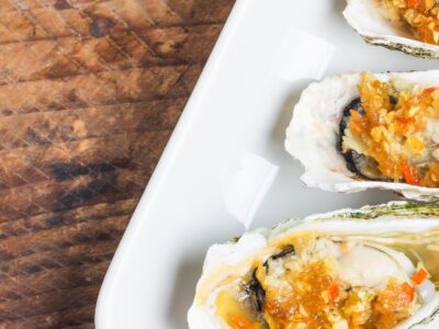 Oysters on a plate