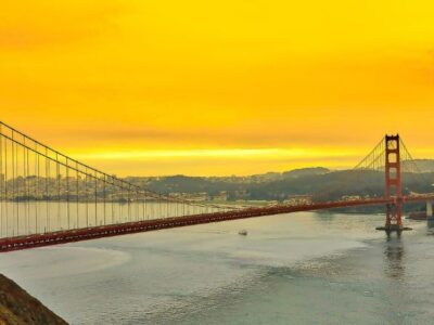 San Francisco Golden Gate Bridge at sunset