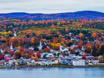 New England Town in Fall