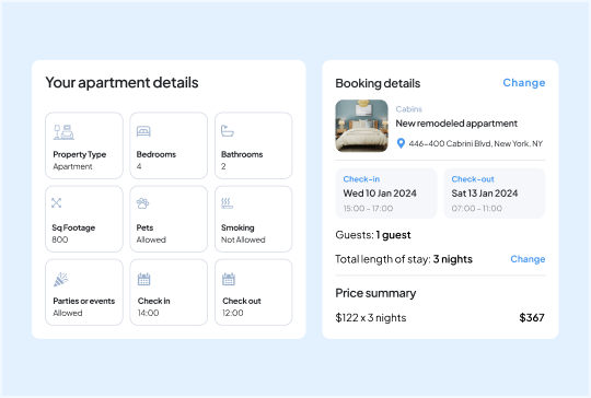 viewing specific booking details image